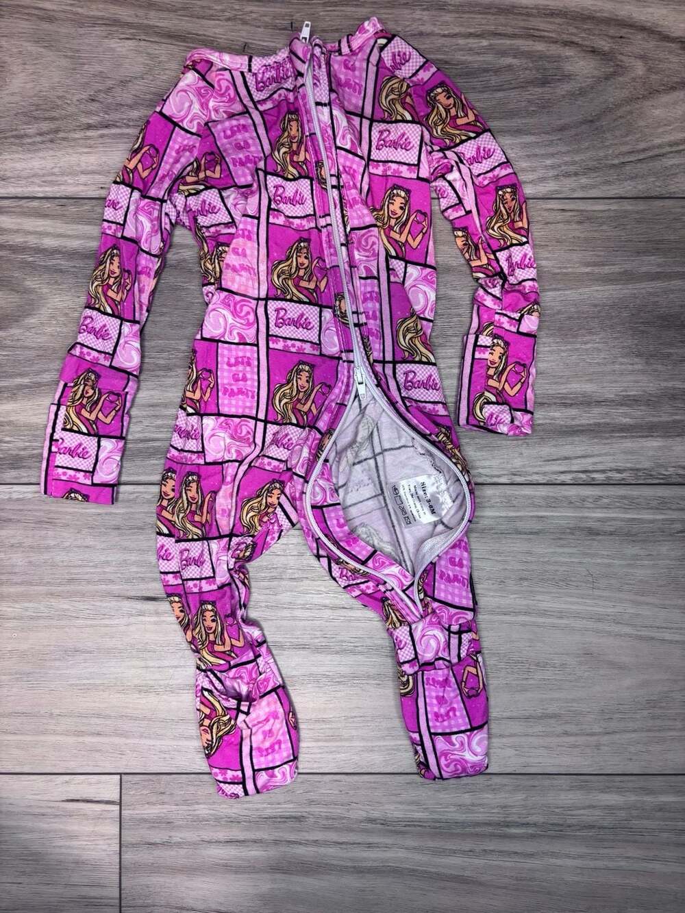 Girls' Barbie Coat Pajama Set - Pink size L